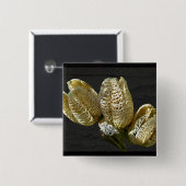 Leere Lily Seed Pods Koordinaten von Elementen Button (Vorne & Hinten)