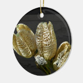 Leere Lily Seed Pods Koordinaten von Elementen Keramik Ornament (Links)