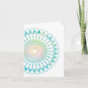 Leere Mandalakarte des Aquarells Karte