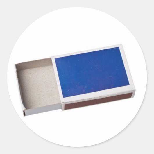 Leere Matchbox Runder Aufkleber (Vorderseite)