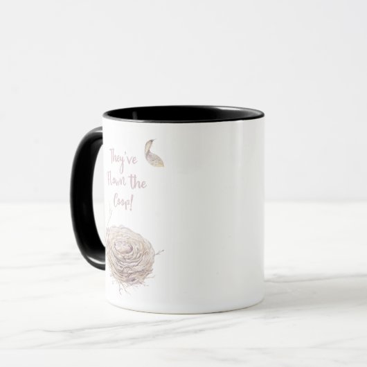 Leere Nest-Mitteilung Tasse (Vorderseite Links)