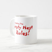Leere Nest-Regeln! Kaffeetasse (Vorderseite Links)
