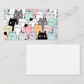 Leere Notecard mit Katzen Mitteilungskarte (Vorne/Hinten)