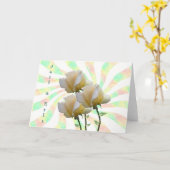 Leere nur eine Karte mit gelben Rosen (Gelbe Blume)