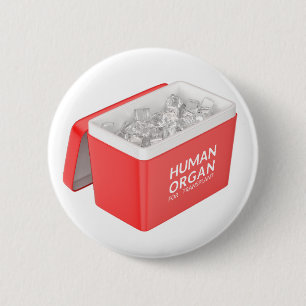 Leere offene Transportbox für menschliche Organe Button