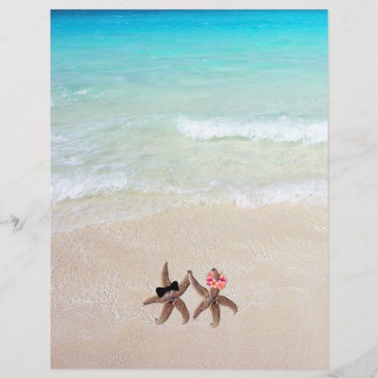 Leere Papier von Starfish Bridge Groom Beach Scene (Vorderseite)