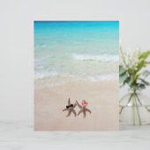 Leere Papier von Starfish Bridge Groom Beach Scene (Stehend Vorderseite)
