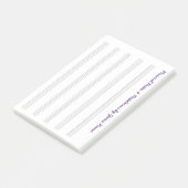 Leere Partitur für Reisende und Musiker N Post-it Klebezettel (angewinkelt)