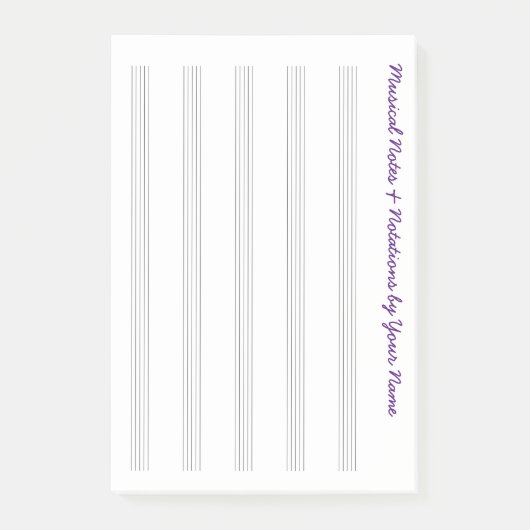 Leere Partitur für Reisende und Musiker N Post-it Klebezettel (Vorderseite)