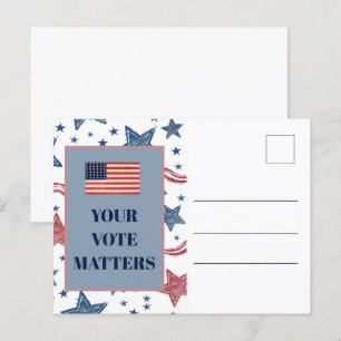 Leere patriotische Wahlkampf-Kampagne Postkarte