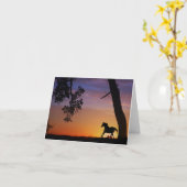 Leere Pferde-Mitteilungskarten Karte (Gelbe Blume)