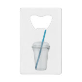 Leere Plastikglätter mit Stroh Geldbeutel Flaschenöffner (Vorderseite)