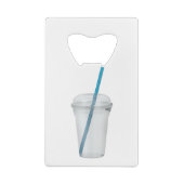 Leere Plastikglätter mit Stroh Geldbeutel Flaschenöffner (Rückseite)