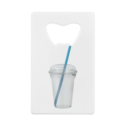 Leere Plastikglätter mit Stroh Geldbeutel Flaschenöffner (Rückseite)