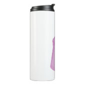 Leere Plastiktasse mit Stroh Thermosbecher (Nach links gedreht)