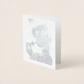 Leere - Raucherin in schleichender Silberfolie Folienkarte (Vorderseite)