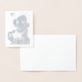 Leere - Raucherin in schleichender Silberfolie Folienkarte (Anzeige)