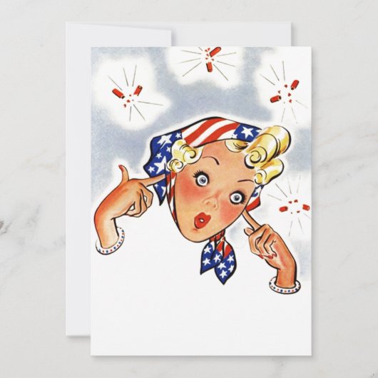 Leere Retro Kracher-Sommer-Überraschungs-Einladung Einladung (Vorderseite)