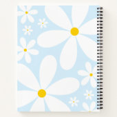 Leere Rezept | Elegante Daisy-Blume (blau) Notizblock (Rückseite)