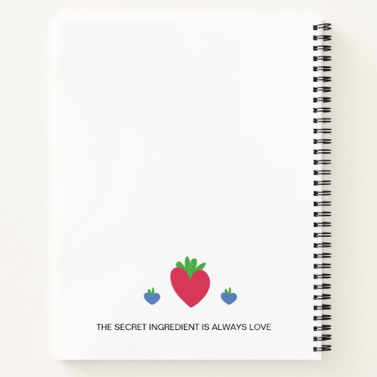 Leere Rezept Kochbuch schreiben Notizblock (Rückseite)