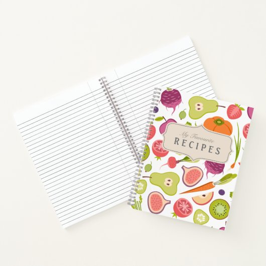 Leere Rezept Kochbuch schreiben Notizblock (Innenseite)