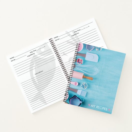 Leere Rezept Kochbuch schreiben Notizblock (Innenseite)