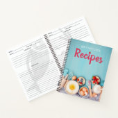 Leere Rezept Kochbuch schreiben Notizblock (Innenseite)