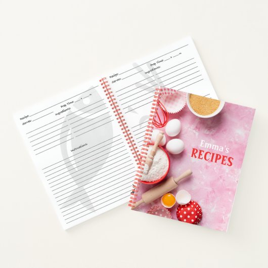 Leere Rezept Kochbuch schreiben Notizblock (Innenseite)