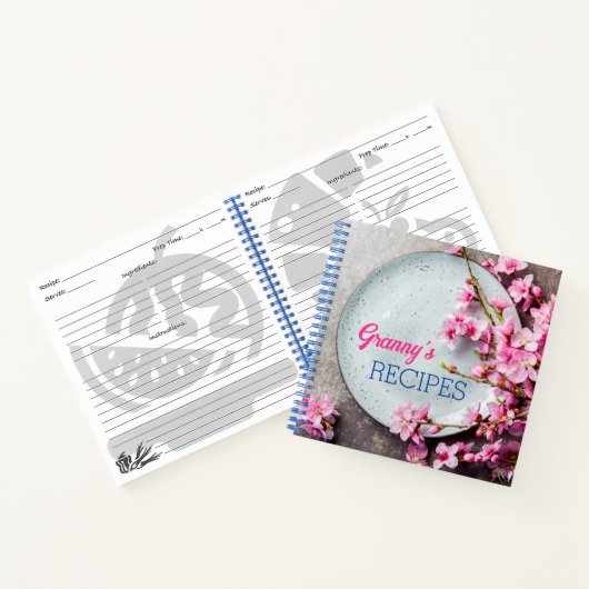 Leere Rezept Kochbuch schreiben Notizblock (Innenseite)