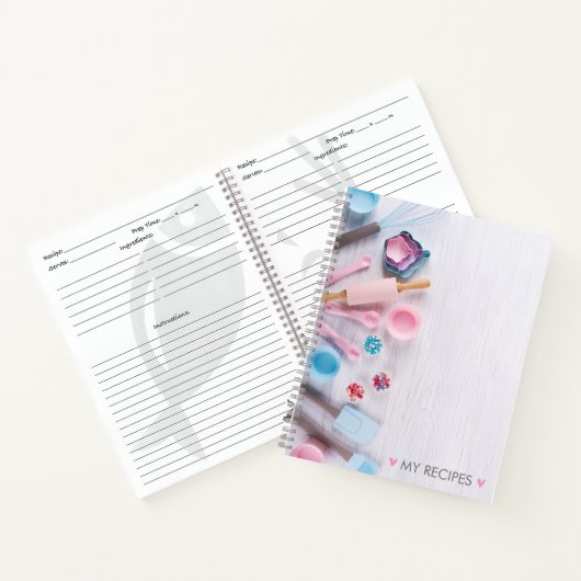 Leere Rezept Kochbuch schreiben Notizblock (Innenseite)