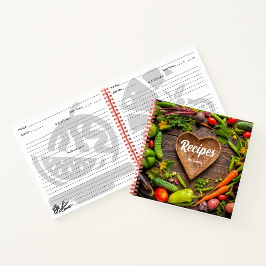 Leere Rezept Kochbuch schreiben Notizblock (Innenseite)