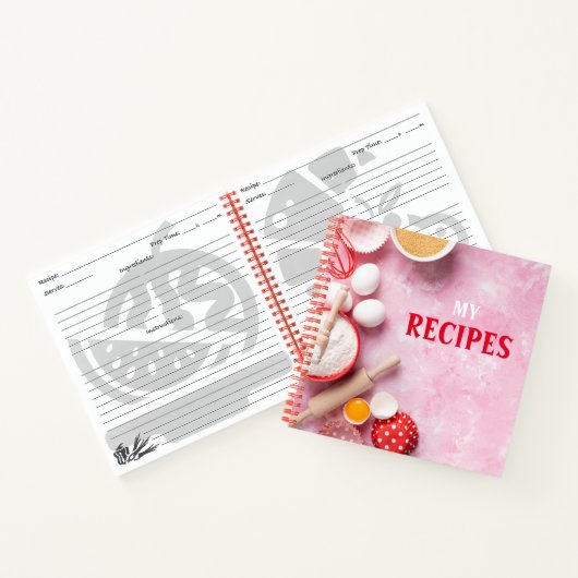 Leere Rezept Kochbuch schreiben Notizblock (Innenseite)