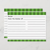 Leere Rezeptionskarten: Grüne Streifen Postkarte (Vorne/Hinten)