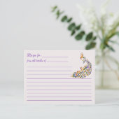 Leere Rezeptionskarten: Multicolor-Pfauenpostkarte Postkarte (Stehend Vorderseite)