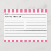 Leere Rezeptionskarten: Rosa und weiße Streifen Postkarte (Vorderseite)