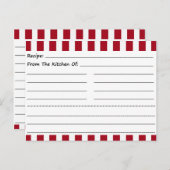 Leere Rezeptionskarten: Rot und Weiß Streifen Postkarte (Vorne/Hinten)