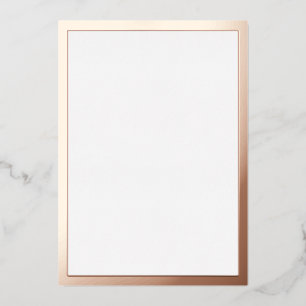 Leere Roségold Folieneinladung