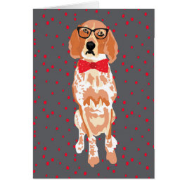 Leere rote Ticken Coonhound-Karte