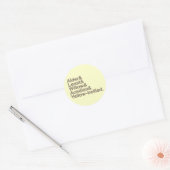 Leere! Runder Aufkleber (Umschlag)