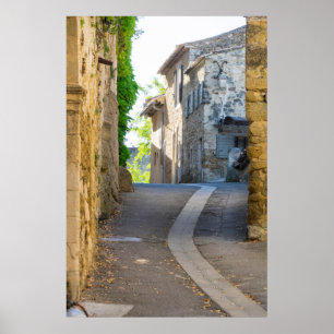 Leere schmale Straße, Frankreich Poster