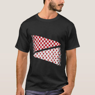 Leere Schulgeist-Teamfarben Spieltag Rot Football T-Shirt
