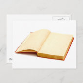 Leere Seiten eines alten Buches Postkarte (Vorne/Hinten)