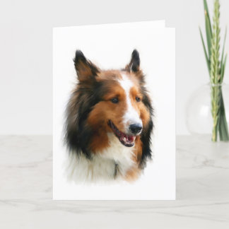 Leere Sheltie Gruß-Karte Karte