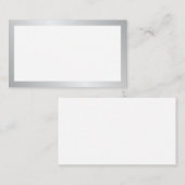 Leere Silber und Weiße Hochzeitsratgeber und Wünsc Hinweiskarte (Vorne/Hinten)