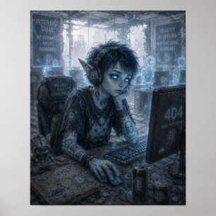 Leere / Spieler / Internetclub Poster