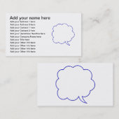 Leere Spracheblase #1 Visitenkarte (Vorne/Hinten)