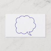 Leere Spracheblase #1 Visitenkarte (Rückseite)