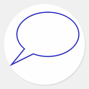 Leere Sprechblase 2 Runder Aufkleber