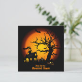 Leere Spuk Haus-Halloween-Einladungen Einladung (Stehend Vorderseite)