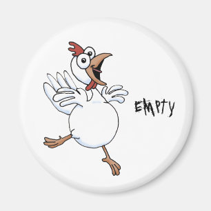 LEERE Spülmaschine (glückliches Huhn) Magnet